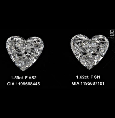 1.6CT Paired Heart Shaped