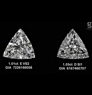 Triangle Paired GIA Diamonds