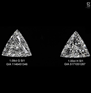 GIA Tri Diamond Pair