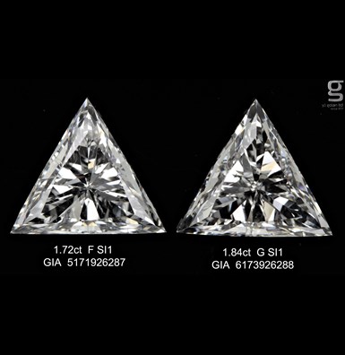 Triangle Shaped Diamond Pair