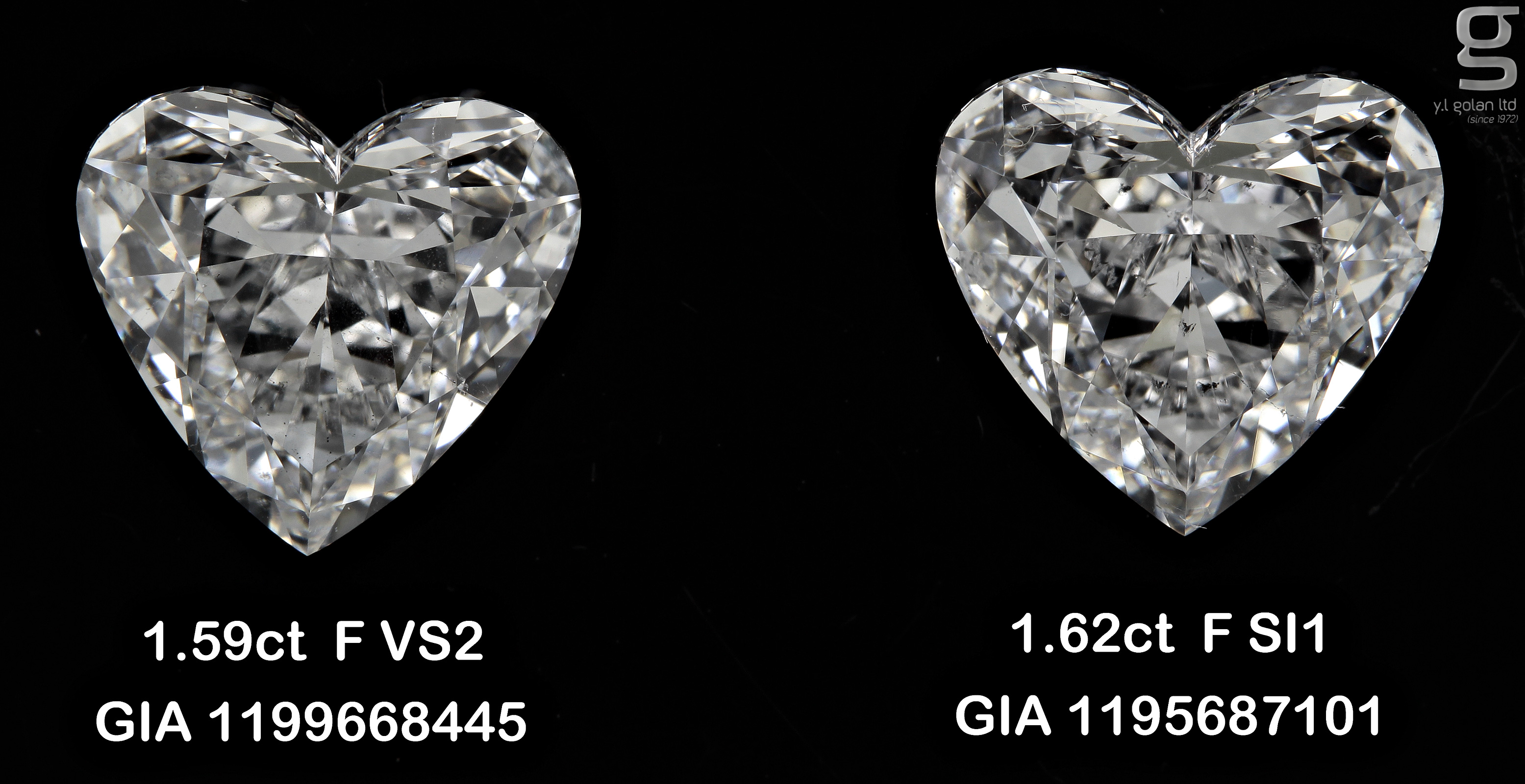 1.6CT Paired Heart Shaped