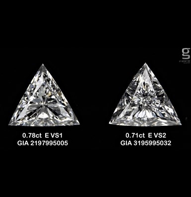 Tri paired diamonds - 0.7 CT