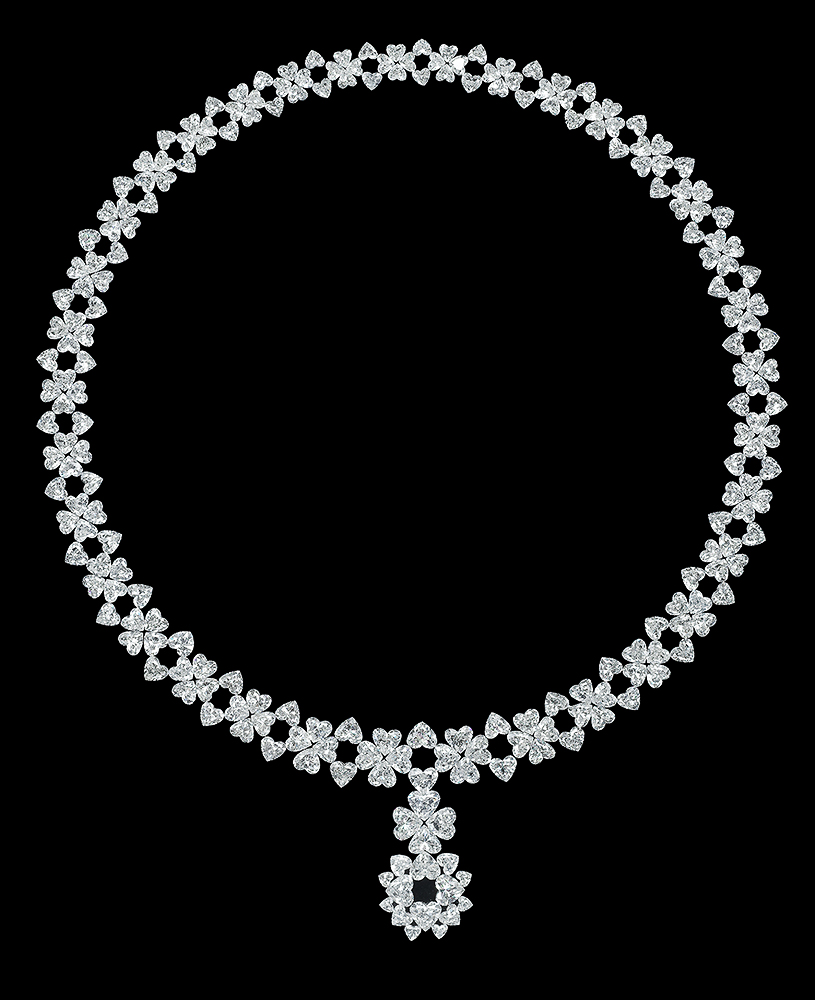 HS graduated flower - open close necklace