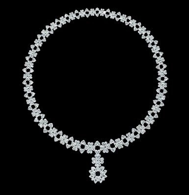 HS graduated flower - open close necklace