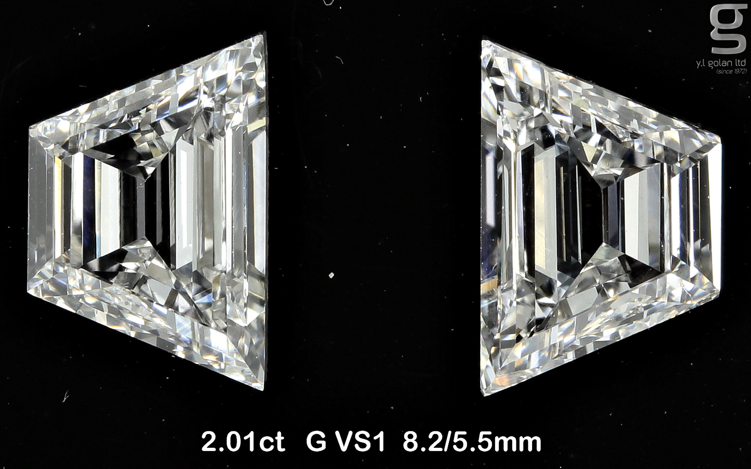 2 CT Trapezoid Diamonds