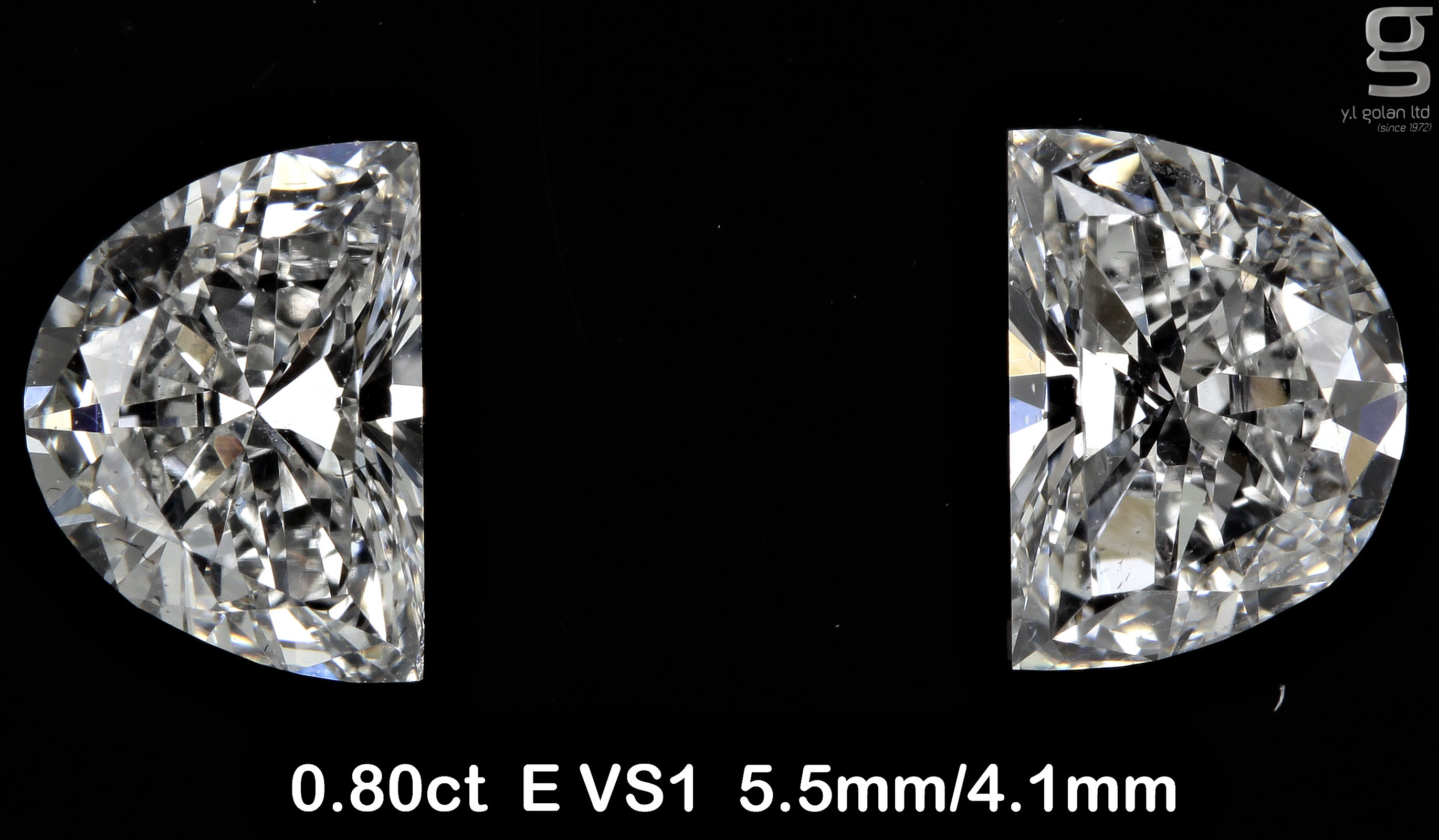 Half Moon Diamonds - 0.8CT