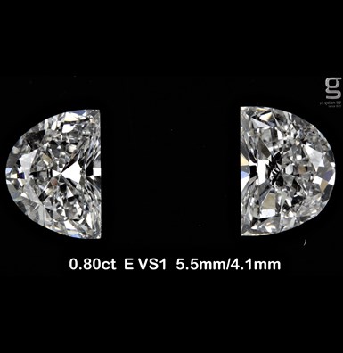 Half Moon Diamonds - 0.8CT