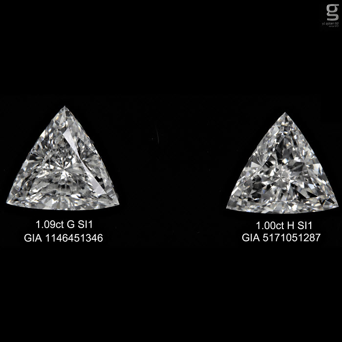 GIA Tri Diamond Pair