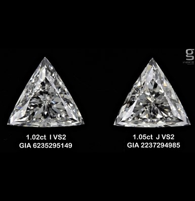 1ct VS2 Tri Diamond Pair