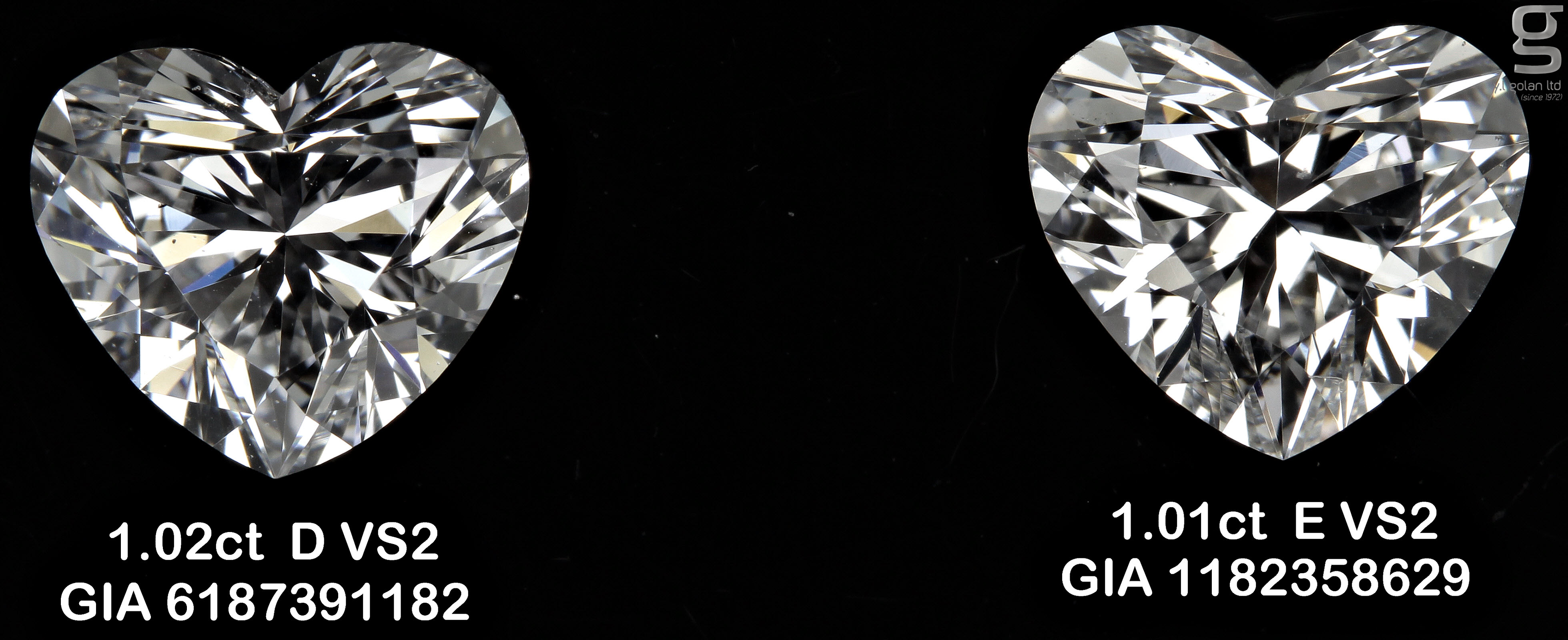 1ct Heart Shaped Diamonds