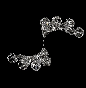 Swirling Teardrop Diamond Set